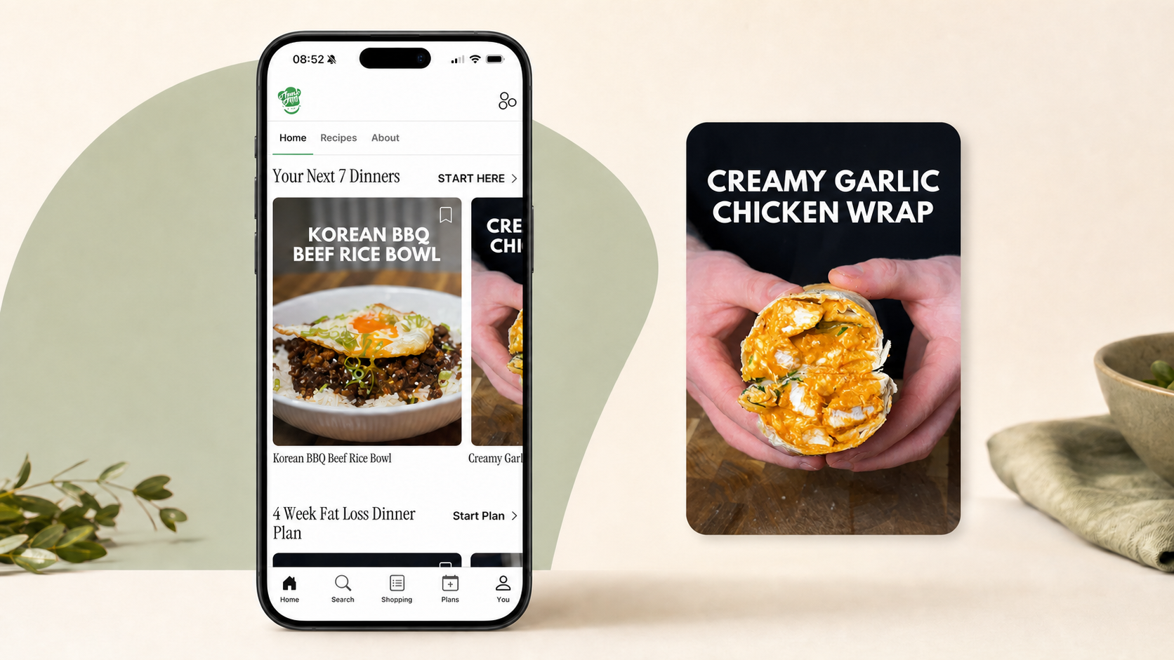 Your Next 7 Dinners inside the Meals with Max app